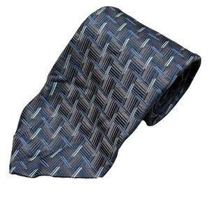 Altea Milano Tie 100% Silk Made in Italy Geometric Woven 4"